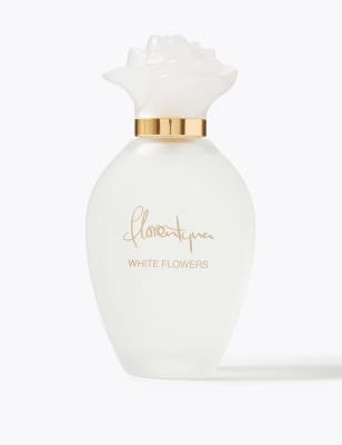 White perfume bottle with flowers new arrivals