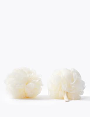 M&S Collection Body Puff Duo Pack - 1SIZE - Cream, Cream