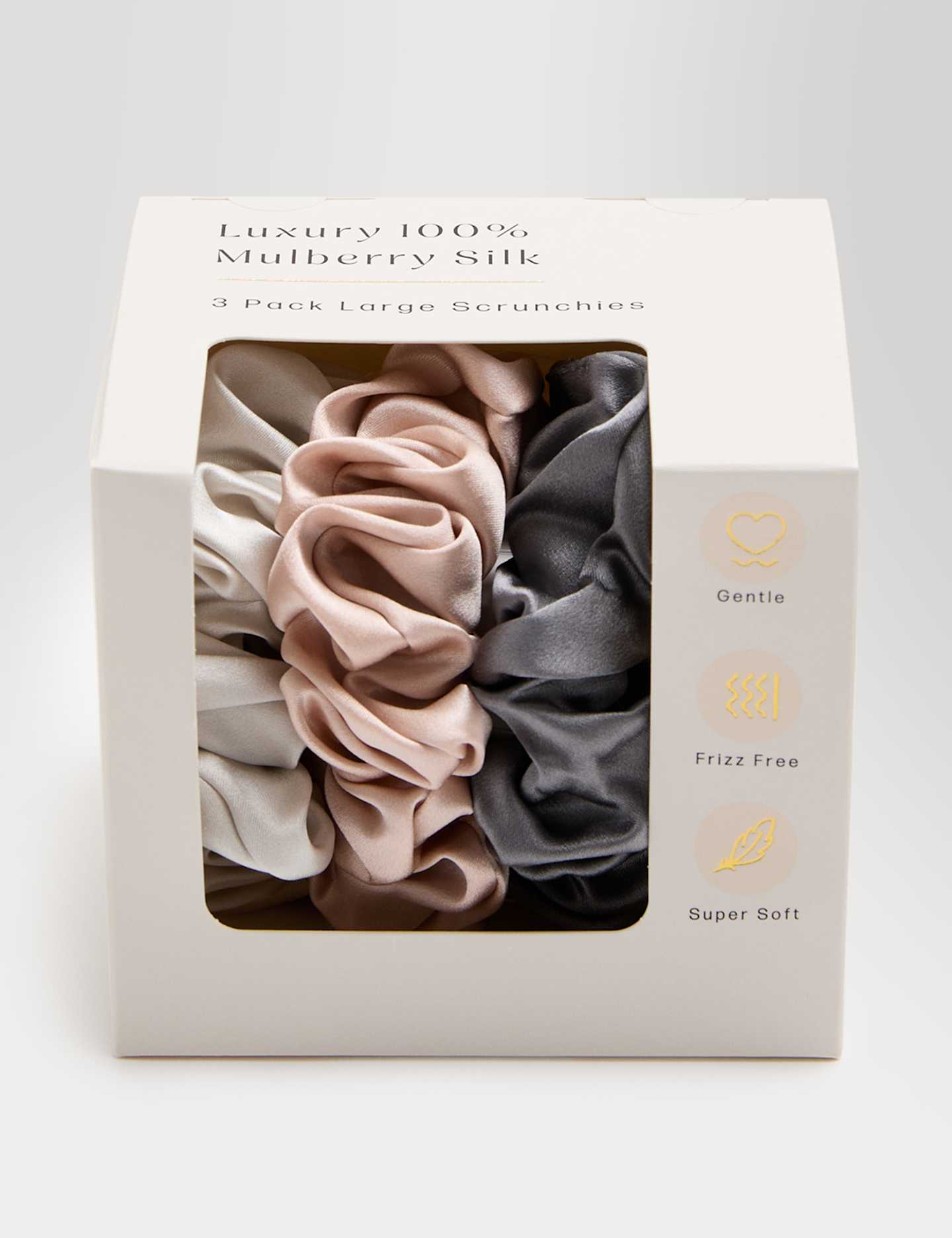 M&S 3pk Mulberry Silk Chunky Scrunchies — photo 1 of 1