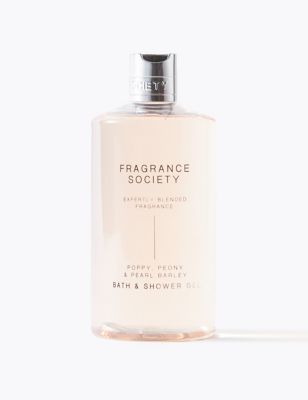 Fragrance Society Womens Poppy, Peony & Pearl Barley Shower Gel 500ml