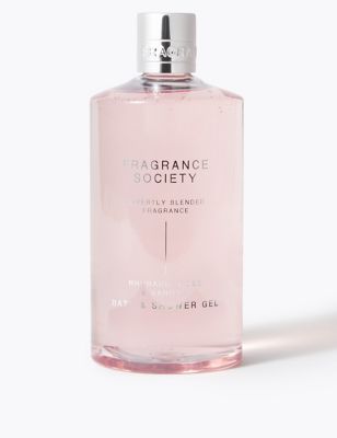 Fragrance Society Womens Rhubarb, Rose & Vanilla Shower Gel 500ml