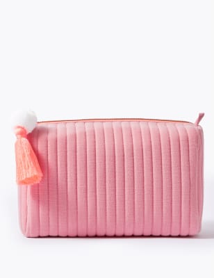 M&S Collection Large Quilted Toiletry Bag - 1SIZE - Light Pink, Light Pink