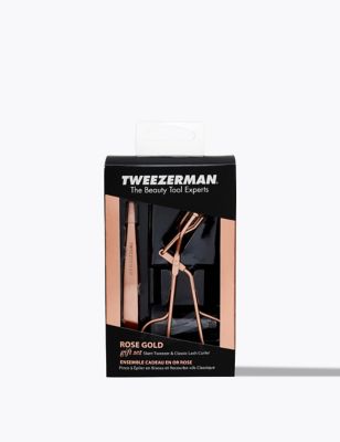 Tweezerman Womens Rose Gold Brow & Lash Gift Set
