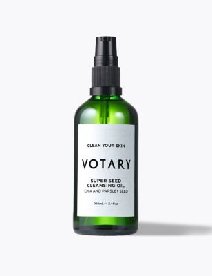 Votary Womens Mens Super Seed Cleansing Oil - Chia and Parsley Seed 100ml