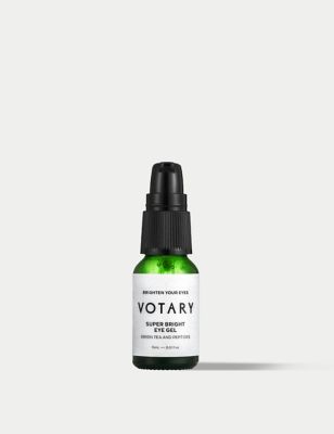 Votary Womens Mens Super Bright Eye Gel, Green Tea and Peptides 15ml