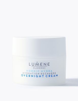 Lumene Womens Mens Nordic Hydra [Lahde] Hydration Recharge Overnight Cream 50ml