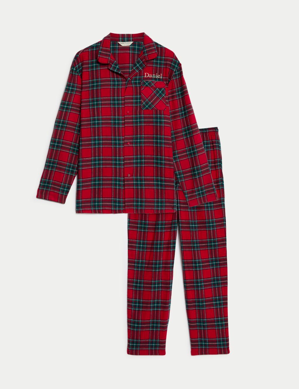 Personalised Men's Checked Pyjama Set
