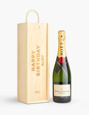 M&S Personalised Moet Champagne Gift - Natural, Natural