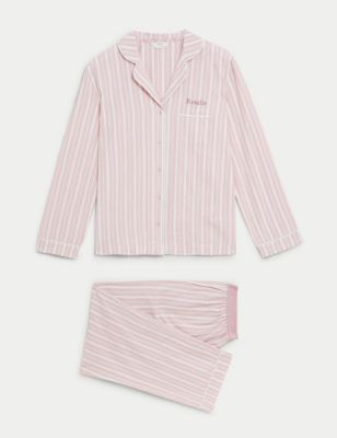 Body Womens Personalised Womens Pyjama Set - 20 - Pink Mix, Pink Mix