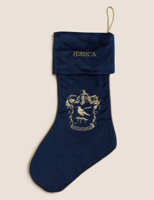 Harry Potter Personalised Ravenclaw Christmas Stocking - Navy, Navy