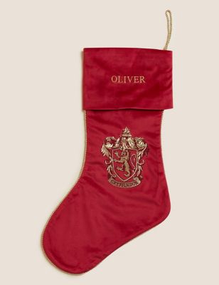 Harry Pottertm Personalised Gryffindor Christmas Stocking - Red, Red