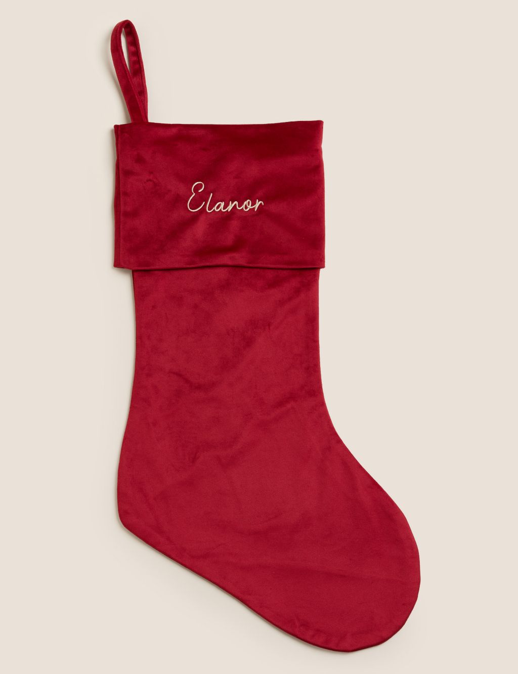 Personalised Red Velvet Christmas Stocking