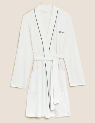 Personalised Women's Cotton Modal Short Dressing Gown