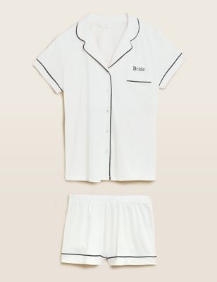 Personalised Women's Cotton Modal Shortie Set