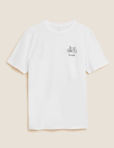 Personalised Organic Cotton Bike T-Shirt