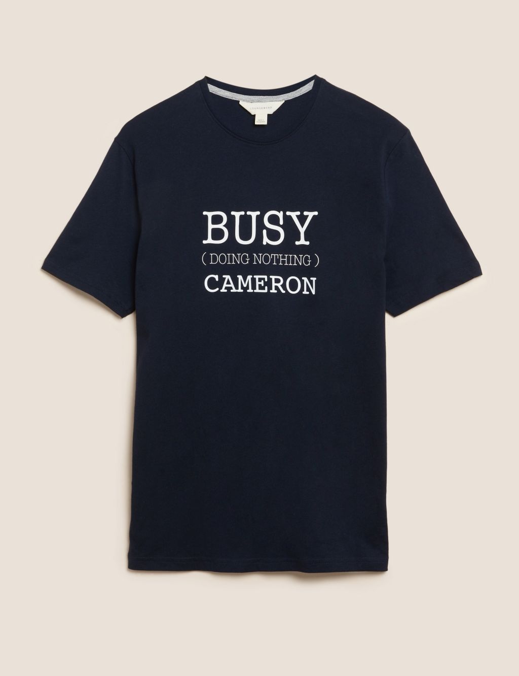 Personalised Men's Busy Slogan Pyjama Top