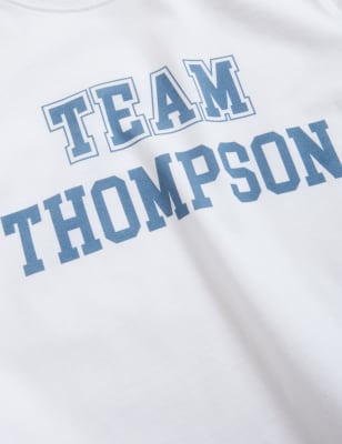 Personalised Pure Cotton Kids Team T-Shirt
