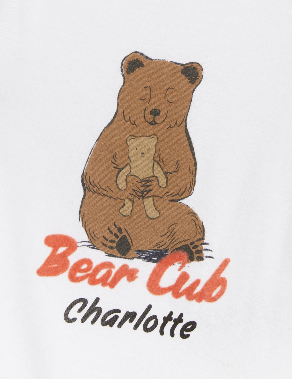 Personalised Pure Cotton Bear Cub Bodysuit (0-12 Mths) image 2