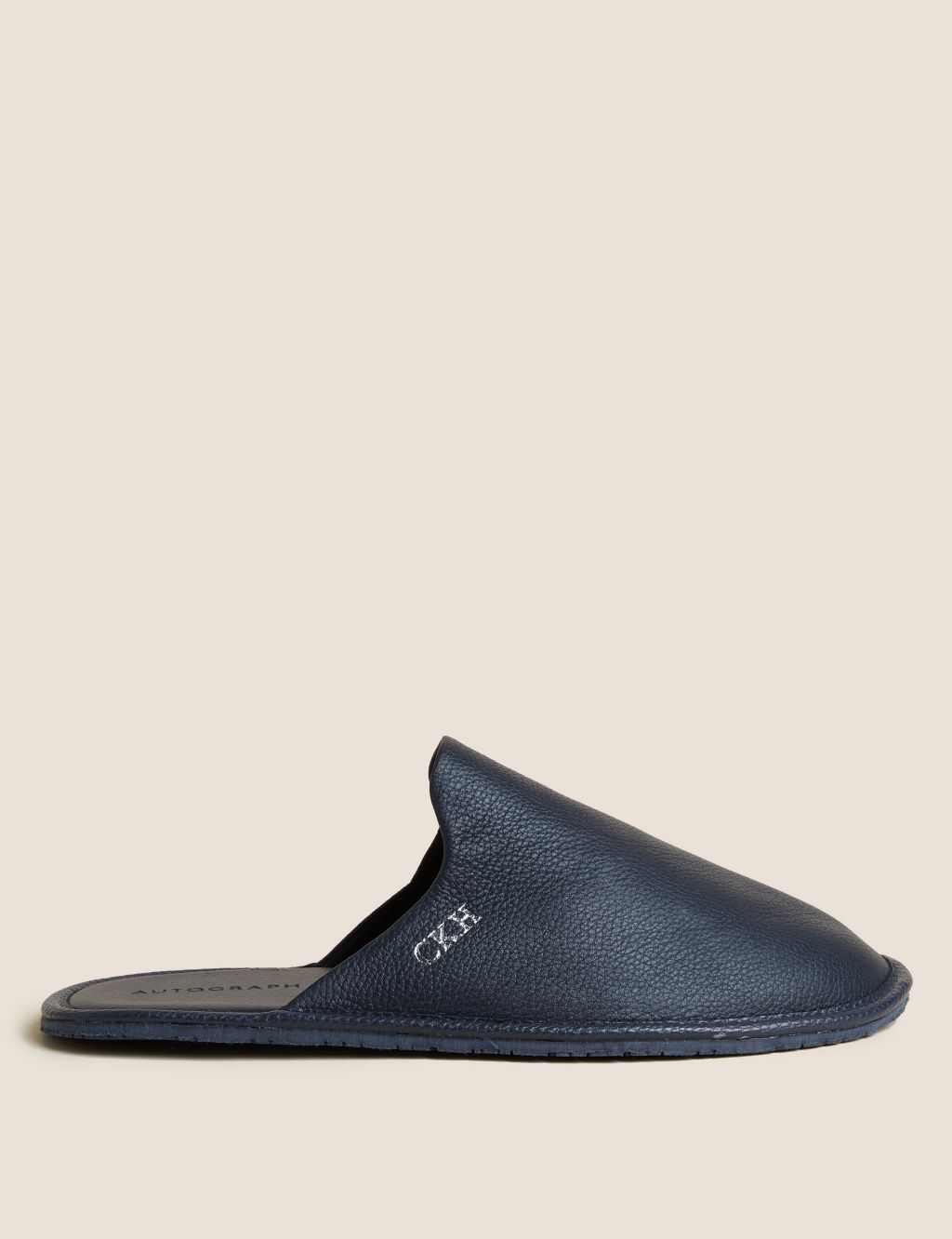 Personalised Men's Leather Mule Slippers