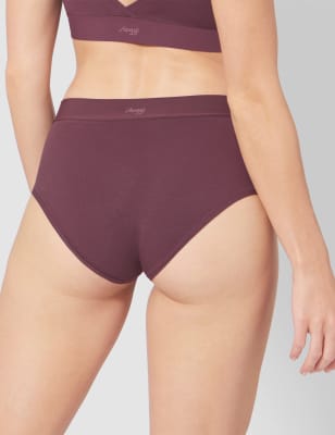 

Womens Sloggi Go Allround Full Briefs - Burgundy, Burgundy