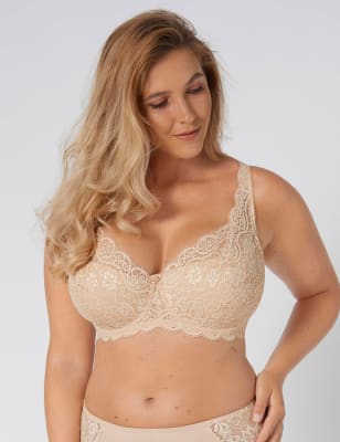 Unlined Caged Lace Balconette Bra