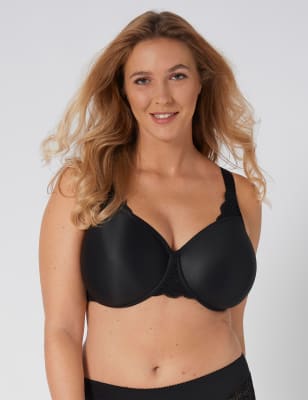 

Womens Triumph Amourette 300 Lace Trim Minimiser Bra C-F - Black, Black