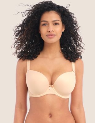 Freya Womens Deco Wired Moulded Plunge Bra D-GG - 32DD - Nude, Nude,Black