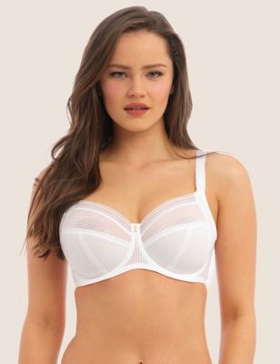 Fantasie Womens Fusion Wired Full Cup Side Support Bra D-HH - 30DD - White, White,Sand,Black,Blush,G