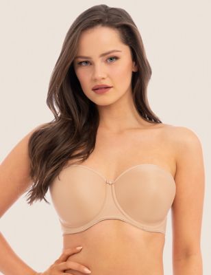 Fantasie Womens Smoothing Wired Moulded Strapless Bra C-G - 32E - Nude, Nude,Black