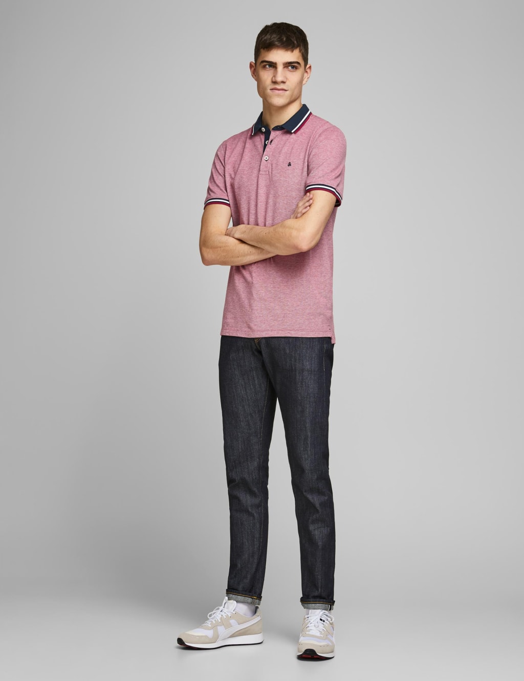 Slim Fit Pure Cotton Tipped Polo Shirt image 2
