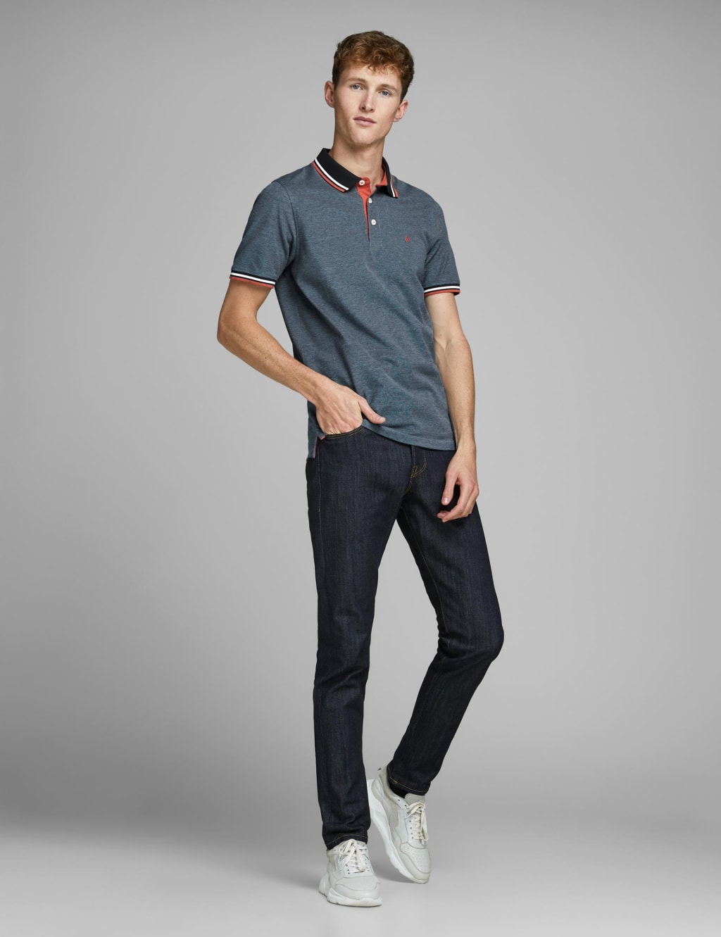 Slim Fit Pure Cotton Tipped Polo Shirt image 3