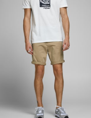 

Mens JACK & JONES Regular Fit Chino Shorts - Khaki, Khaki