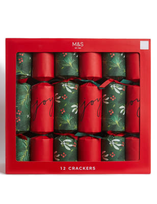 Joy Family Christmas Crackers Pack of 12 | M&S