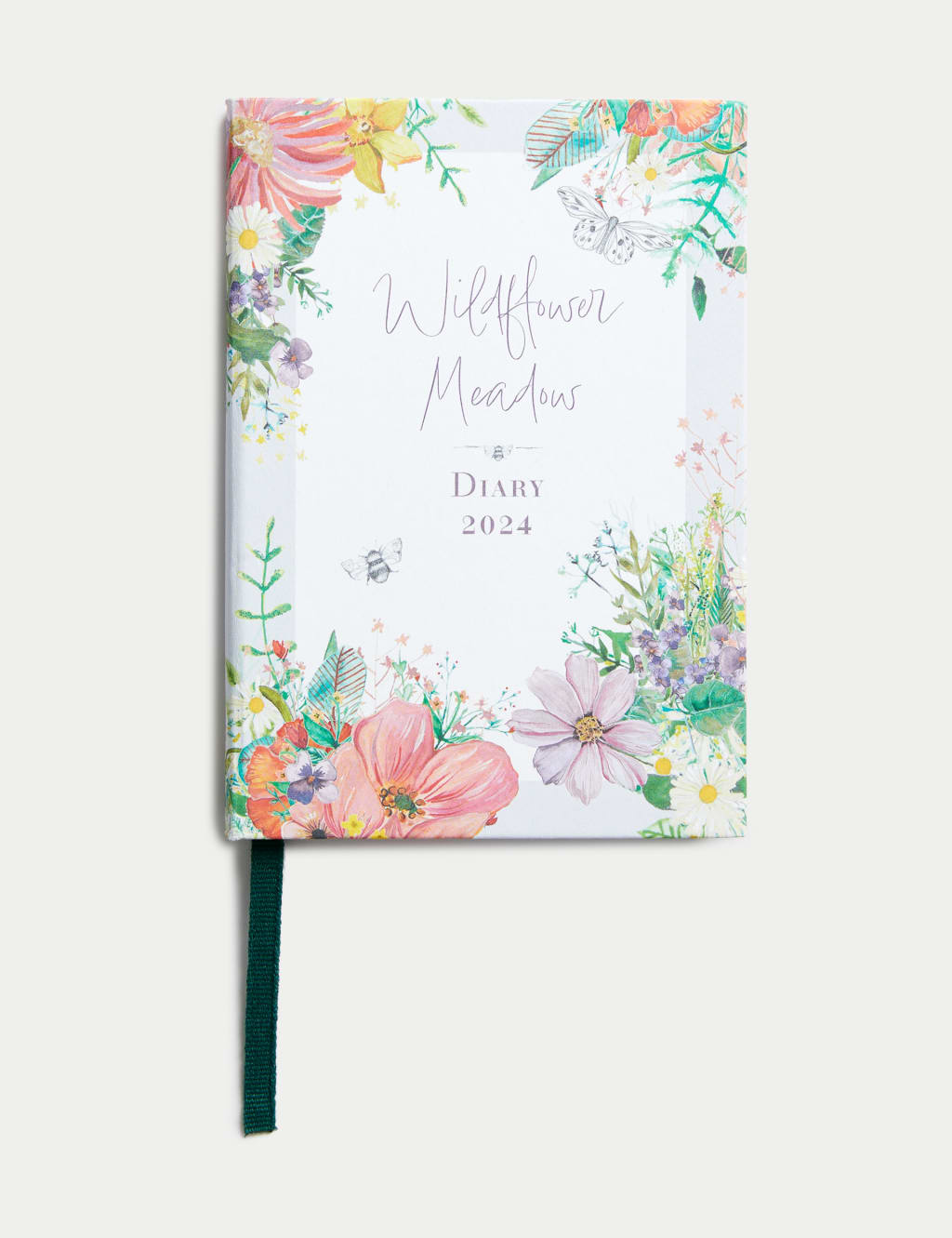 2024 Small A6 Week to View Diary - Wildflower Meadow Design