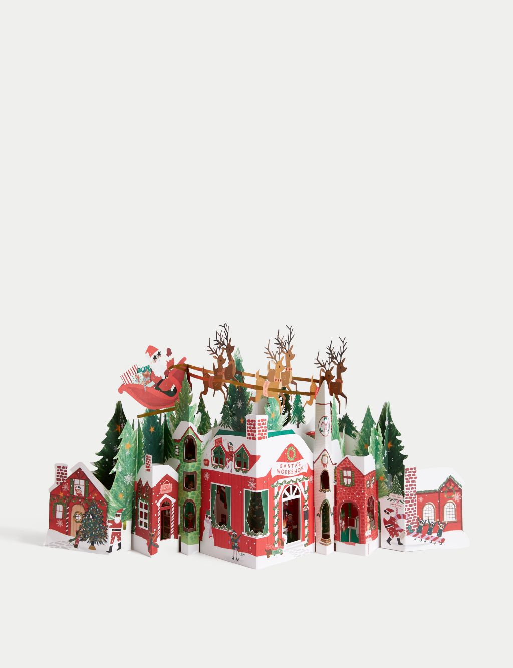 3D Santa's Workshop Charity Christmas Card