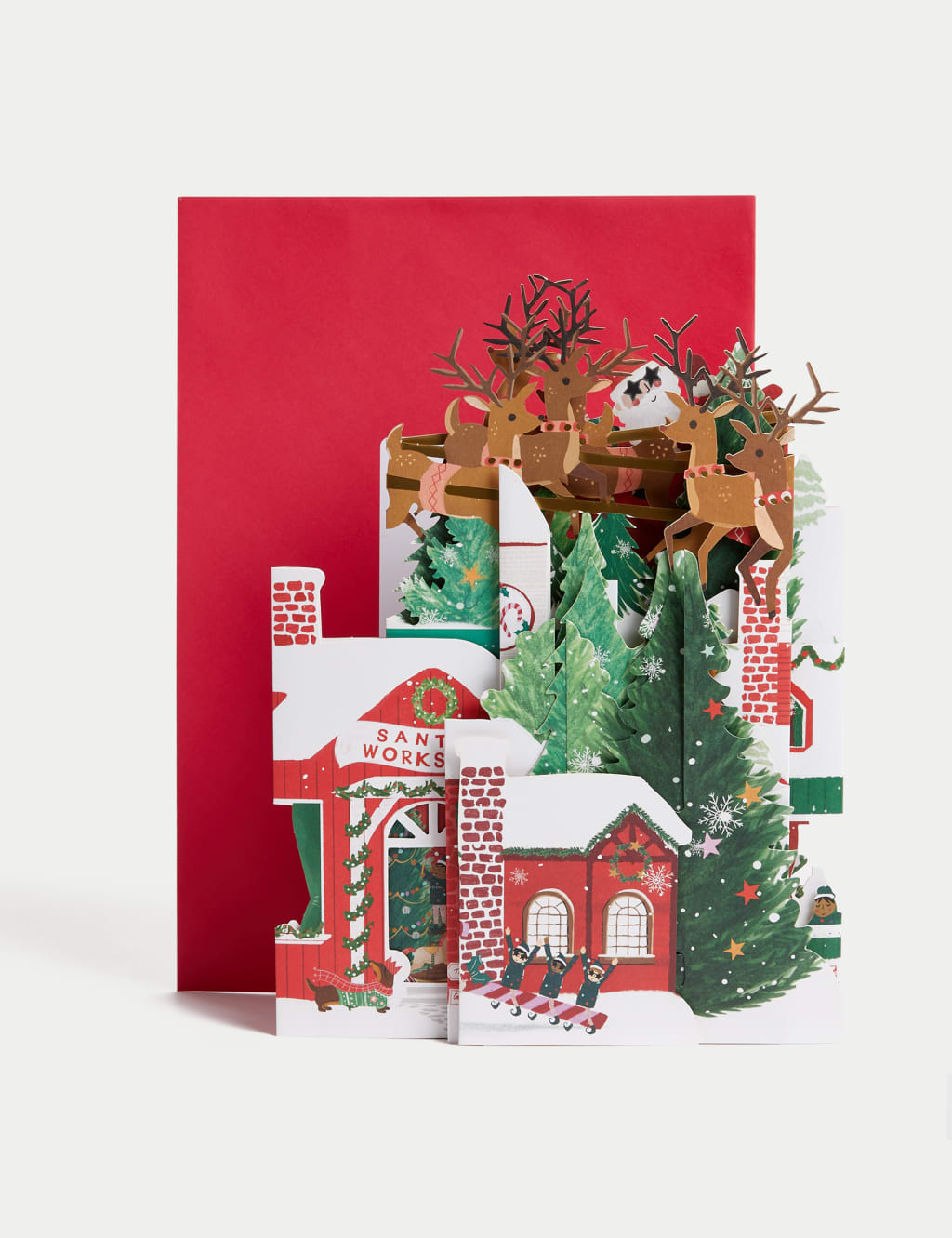 3D Santa's Workshop Charity Christmas Card