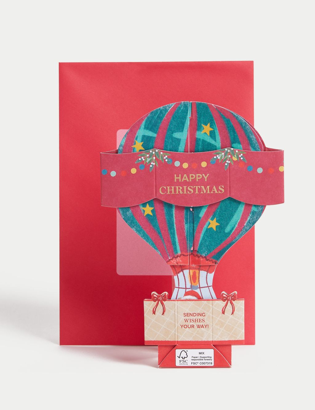 3D Hot Air Balloon Charity Christmas Card