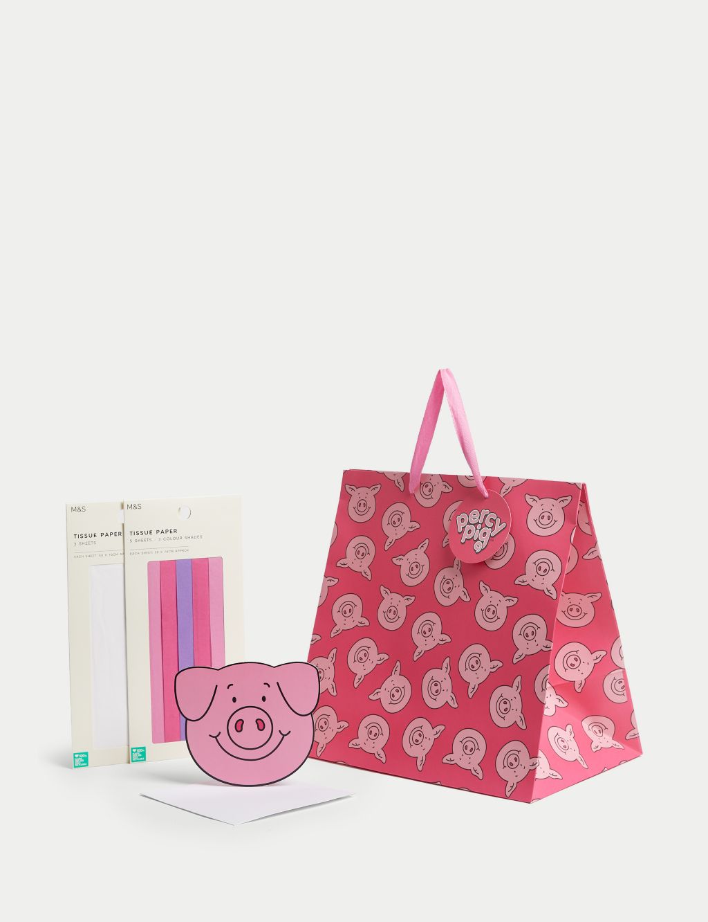 Greeting Card, Gift Bag & Tissue Paper Pack - Percy Pig™