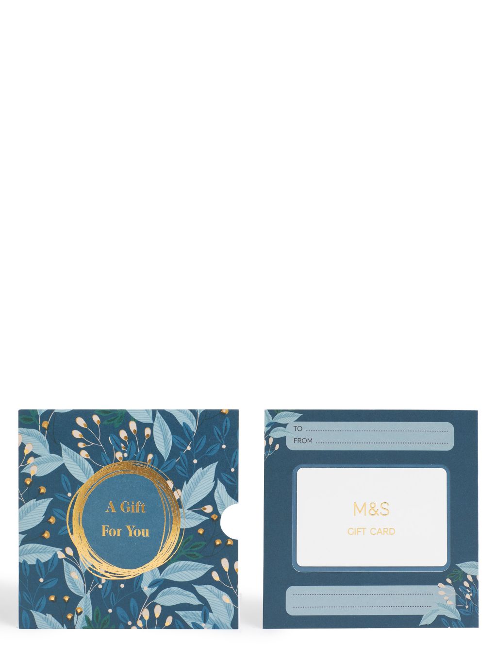 Blue Floral Gift Card