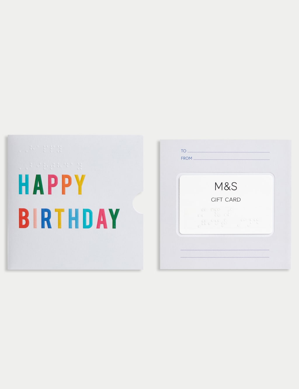 Braille Birthday Gift Card