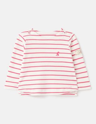 M&S Joules Girls Pure Cotton Striped Top (0-24 Mths)