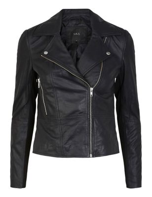 Leather Biker Jacket | SOSANDAR | M&S