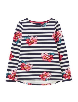 M&S Joules Womens Pure Cotton Floral Long Sleeve Top