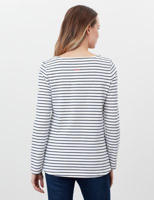 M&S Joules Womens Pure Cotton Striped Long Sleeve Top