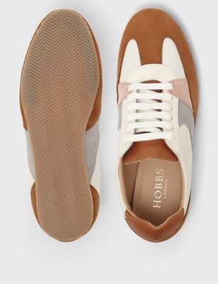 M&S Hobbs Womens Lace Up Suede Panel Trainers
