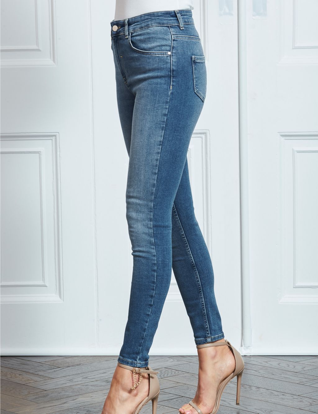 High Waisted Skinny Jeans image 5