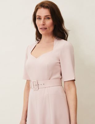 M&S Phase Eight Womens Belted Midi Skater Dress