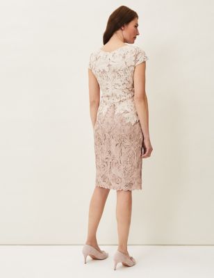 M&S Phase Eight Womens Lace Knee Length Dress