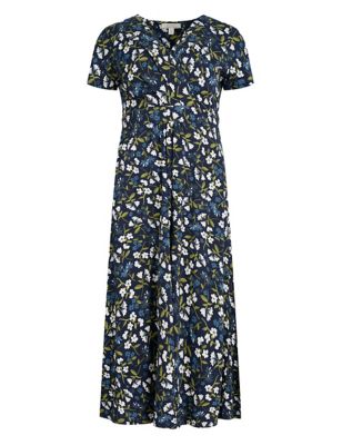 Organic Cotton Floral V-Neck Midi Dress | Seasalt Cornwall | M&S