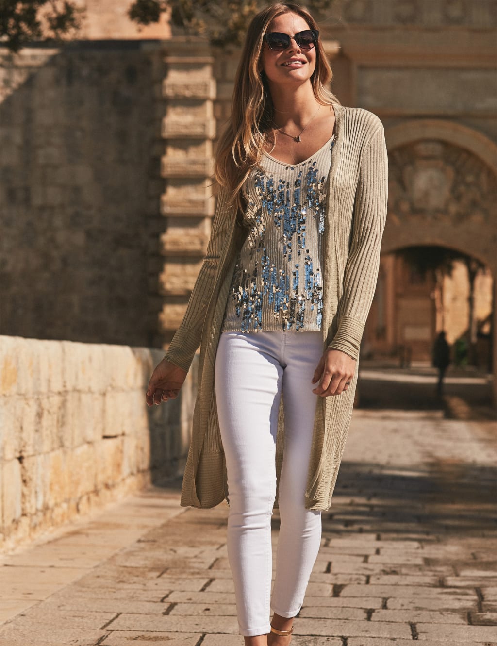 Ribbed Longline Cardigan image 1